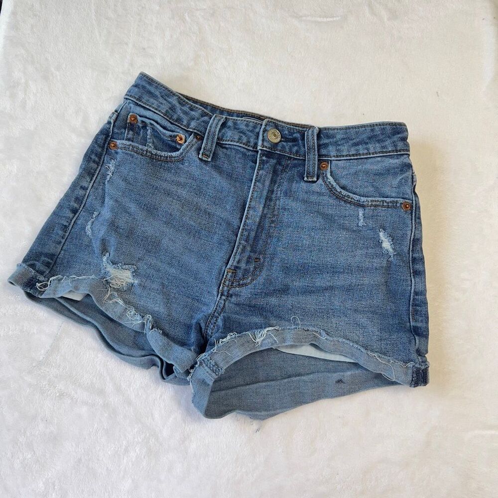 Abercrombie & Fitch Blue High Rise Shorts 0 25 women